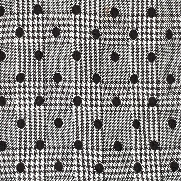 Talbots Shirt Women's Plus Size 2X Polka Dot Plaid LS Popover Black Cotton - Picture 4 of 7